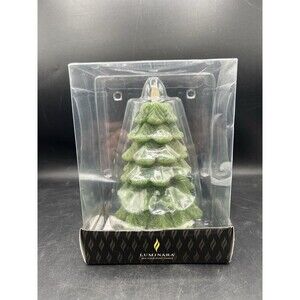 Luminara Flameless Christmas Tree Candle Vineyard Green Chalky 6.5" Timer NIB